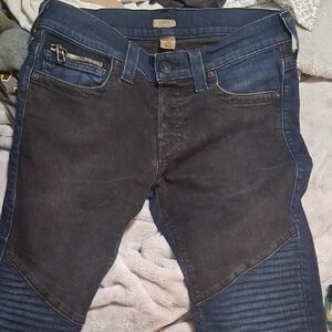 Men's Two-Tone Blue and Black Jeans